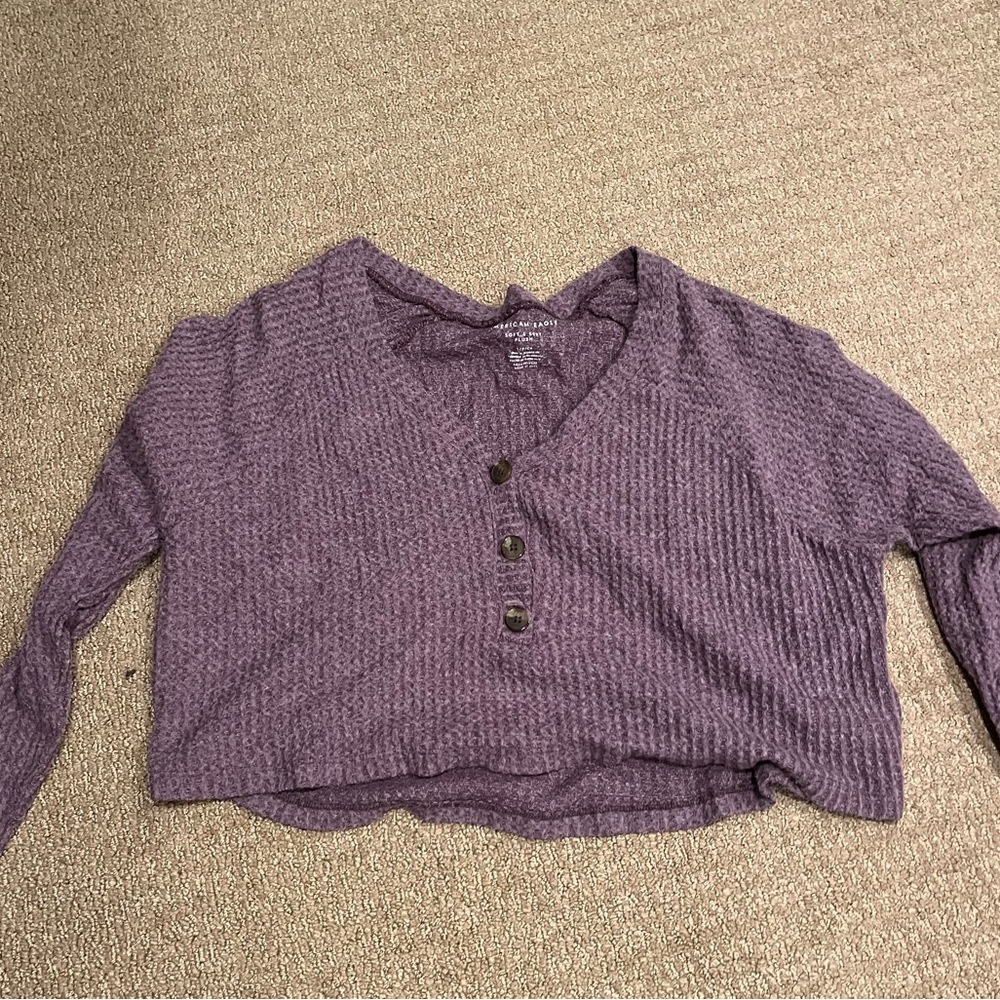 American Eagle long sleeve waffle top